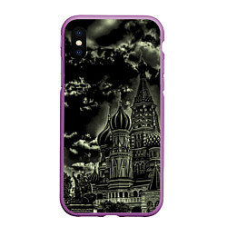 Чехол iPhone XS Max матовый Dark Kremlin