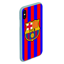 Чехол iPhone XS Max матовый Barca FCB Club, цвет: 3D-мятный — фото 2