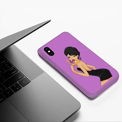 Чехол iPhone XS Max матовый LADY BARBER, цвет: 3D-фиолетовый — фото 2