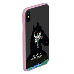 Чехол iPhone XS Max матовый Bojack Horseman, цвет: 3D-розовый — фото 2