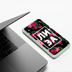 Чехол iPhone XS Max матовый Лиза, цвет: 3D-салатовый — фото 2