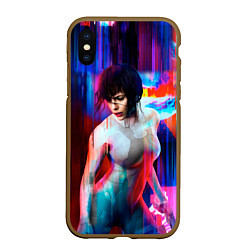 Чехол iPhone XS Max матовый Ghost In The Shell 13, цвет: 3D-коричневый