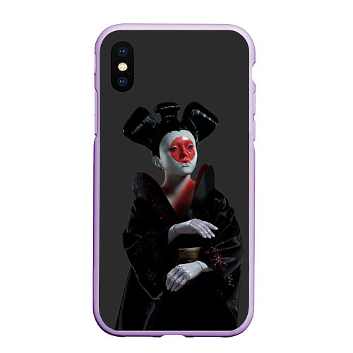 Чехол iPhone XS Max матовый Ghost In The Shell 2 / 3D-Сиреневый – фото 1