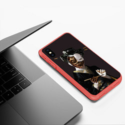 Чехол iPhone XS Max матовый Ghost In The Shell 1, цвет: 3D-красный — фото 2