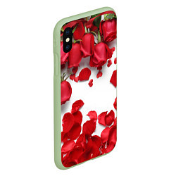 Чехол iPhone XS Max матовый Сильные чуства, цвет: 3D-салатовый — фото 2