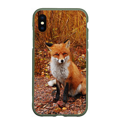 Чехол iPhone XS Max матовый Осенняя лиса