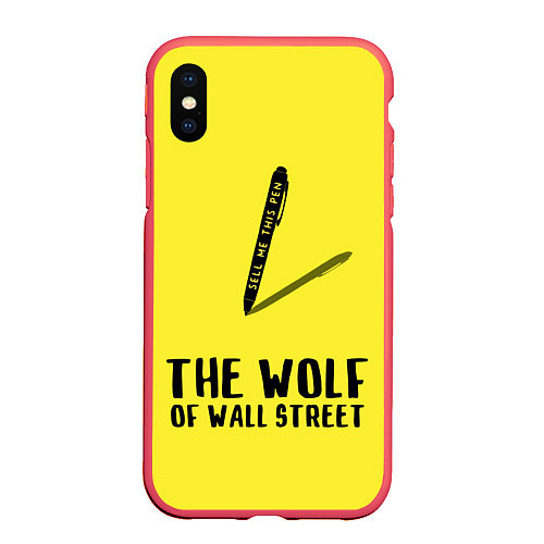 Чехол iPhone XS Max матовый The Wolf of Wall Street / 3D-Красный – фото 1