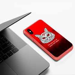 Чехол iPhone XS Max матовый What they seem, цвет: 3D-красный — фото 2
