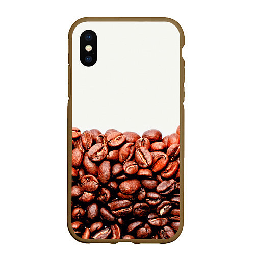 Чехол iPhone XS Max матовый Coffee / 3D-Коричневый – фото 1