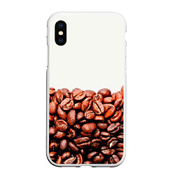 Чехол iPhone XS Max матовый Coffee, цвет: 3D-белый