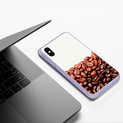 Чехол iPhone XS Max матовый Coffee, цвет: 3D-светло-сиреневый — фото 2