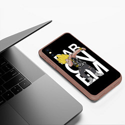 Чехол iPhone XS Max матовый Dab On Em Rap, цвет: 3D-коричневый — фото 2
