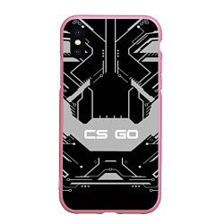Чехол iPhone XS Max матовый CS:GO Black collection, цвет: 3D-розовый