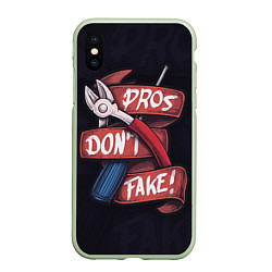 Чехол iPhone XS Max матовый Don`t Fake, цвет: 3D-салатовый