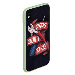 Чехол iPhone XS Max матовый Don`t Fake, цвет: 3D-салатовый — фото 2