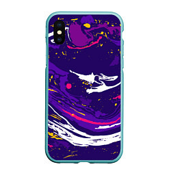 Чехол iPhone XS Max матовый Фиолетовый акрил