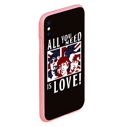 Чехол iPhone XS Max матовый All You Need Is Love, цвет: 3D-баблгам — фото 2