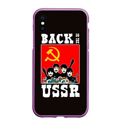 Чехол iPhone XS Max матовый Back In The USSR, цвет: 3D-фиолетовый