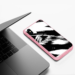 Чехол iPhone XS Max матовый Чёрно-белый, цвет: 3D-баблгам — фото 2