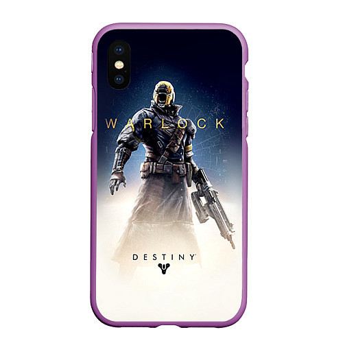 Чехол iPhone XS Max матовый Destiny: Warlock / 3D-Фиолетовый – фото 1