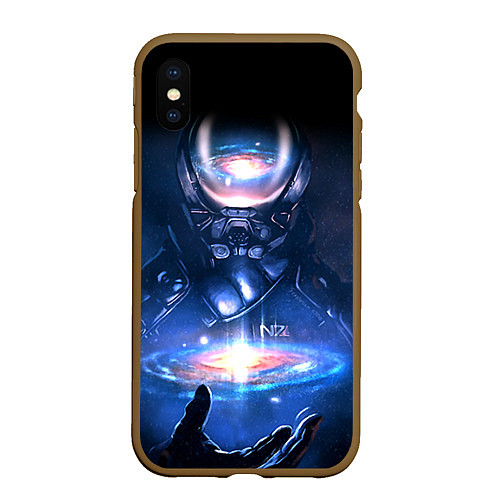 Чехол iPhone XS Max матовый Mass Effect: Andromeda 3 / 3D-Коричневый – фото 1