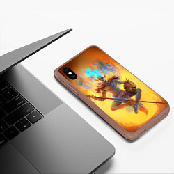 Чехол iPhone XS Max матовый Вивек, цвет: 3D-коричневый — фото 2