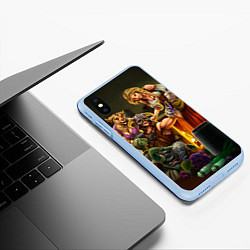 Чехол iPhone XS Max матовый Аргонианская дева, цвет: 3D-голубой — фото 2
