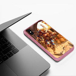 Чехол iPhone XS Max матовый TES 5, цвет: 3D-малиновый — фото 2