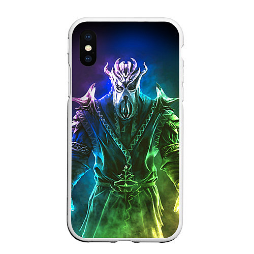 Чехол iPhone XS Max матовый TES 6 / 3D-Белый – фото 1