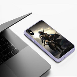 Чехол iPhone XS Max матовый TES 7, цвет: 3D-светло-сиреневый — фото 2