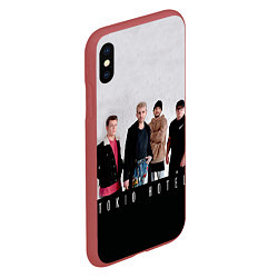 Чехол iPhone XS Max матовый Tokio Hotel, цвет: 3D-красный — фото 2