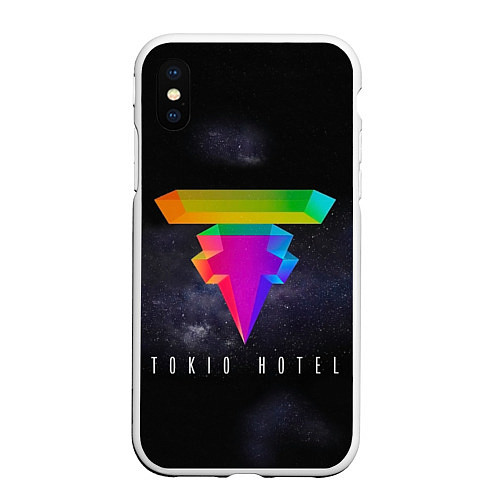 Чехол iPhone XS Max матовый Tokio Hotel: New Symbol / 3D-Белый – фото 1