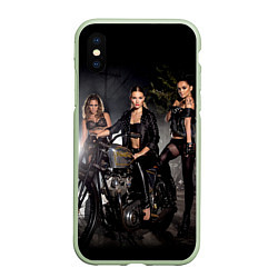 Чехол iPhone XS Max матовый Power Plant Motorcycles, цвет: 3D-салатовый