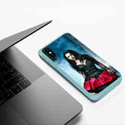 Чехол iPhone XS Max матовый Evanescence, цвет: 3D-мятный — фото 2