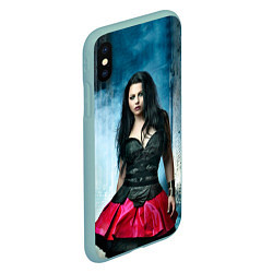 Чехол iPhone XS Max матовый Evanescence, цвет: 3D-мятный — фото 2