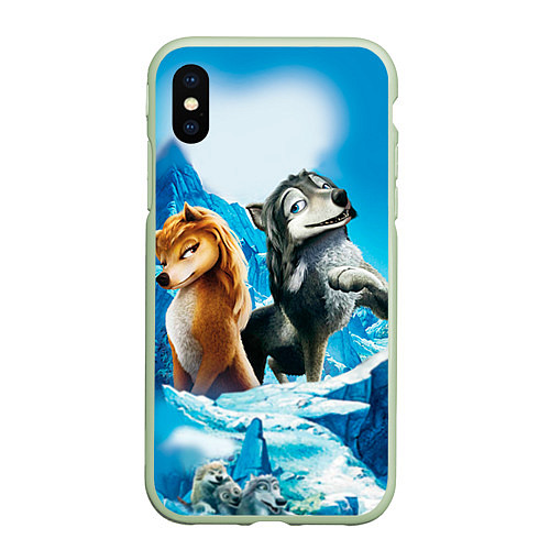 Чехол iPhone XS Max матовый Альфа и Омега 8 / 3D-Салатовый – фото 1