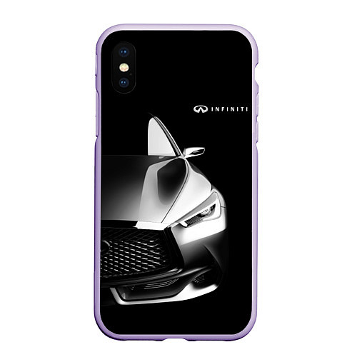 Чехол iPhone XS Max матовый Infiniti Sport / 3D-Светло-сиреневый – фото 1