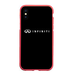 Чехол iPhone XS Max матовый Infiniti, цвет: 3D-красный