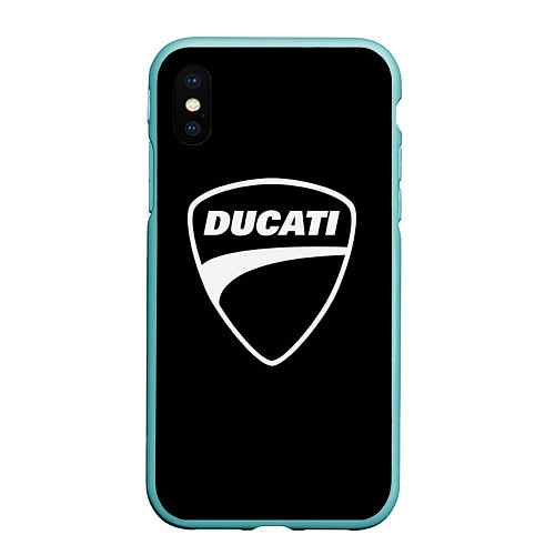 Чехол iPhone XS Max матовый Ducati / 3D-Мятный – фото 1