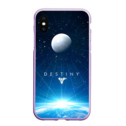 Чехол iPhone XS Max матовый Destiny Space, цвет: 3D-сиреневый