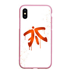 Чехол iPhone XS Max матовый Fnatic: White collection, цвет: 3D-розовый