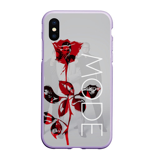 Чехол iPhone XS Max матовый Depeche Mode: Red Rose / 3D-Светло-сиреневый – фото 1