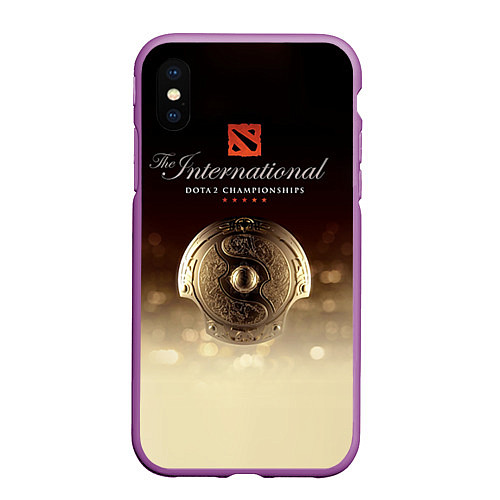 Чехол iPhone XS Max матовый The International Championships / 3D-Фиолетовый – фото 1