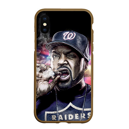 Чехол iPhone XS Max матовый Ice Cube: Big boss / 3D-Коричневый – фото 1