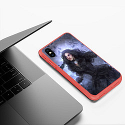 Чехол iPhone XS Max матовый Йеннифер, цвет: 3D-красный — фото 2