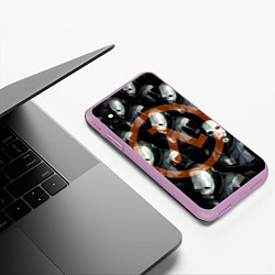 Чехол iPhone XS Max матовый Альянс не дремлет, цвет: 3D-сиреневый — фото 2