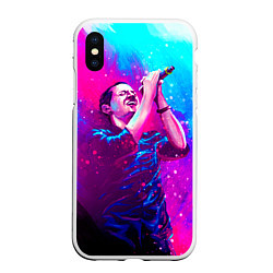 Чехол iPhone XS Max матовый Chester Bennington: Colors