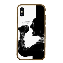 Чехол iPhone XS Max матовый Bennington Rock, цвет: 3D-коричневый