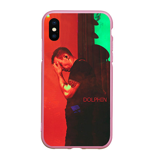 Чехол iPhone XS Max матовый Dolphin Pain / 3D-Розовый – фото 1