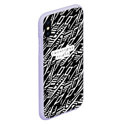 Чехол iPhone XS Max матовый Twenty One Pilots: Pattern, цвет: 3D-светло-сиреневый — фото 2